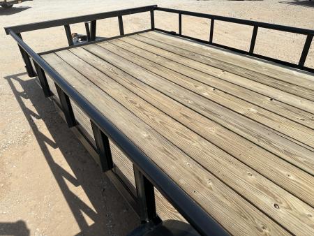 New 2026 Road Boss 83"x20' Tandem Axle Bumper Pull with Slide in Ramps, Pipe Rail & Dove Utility Trailer