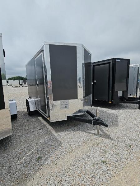 New 2026 Impact Trailers 6 x 10 3K Quake Ramp Door Flat Top V-Nose