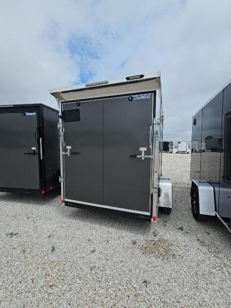 New 2026 Impact Trailers 6 x 10 3K Quake Ramp Door Flat Top V-Nose