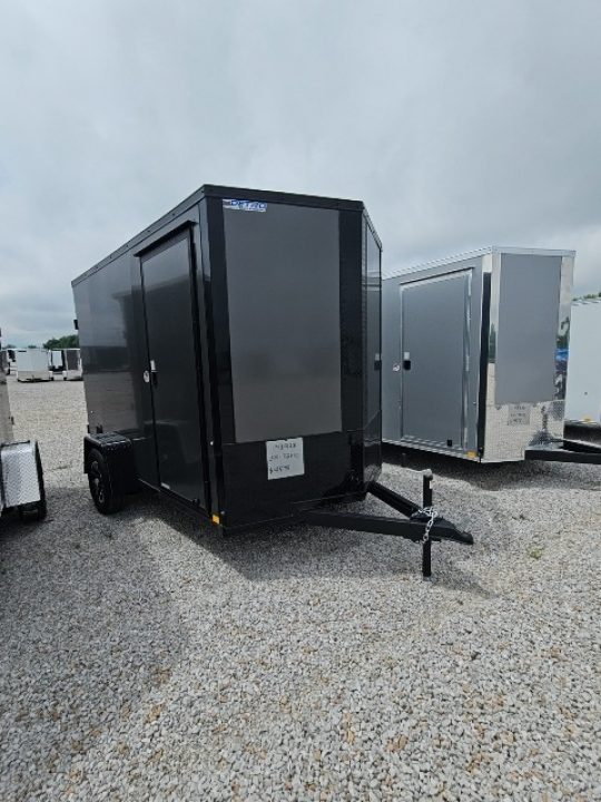 New 2026 Impact Trailers 6 x 10 3K Quake Ramp Door Flat Top V-Nose