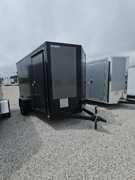 New 2026 Impact Trailers 6 x 10 3K Quake Ramp Door Flat Top V-Nose