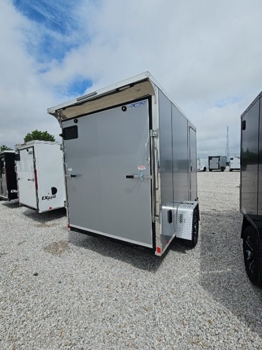New 2026 Impact Trailers 6 x 10 3K Quake Ramp Door Flat Top V-Nose