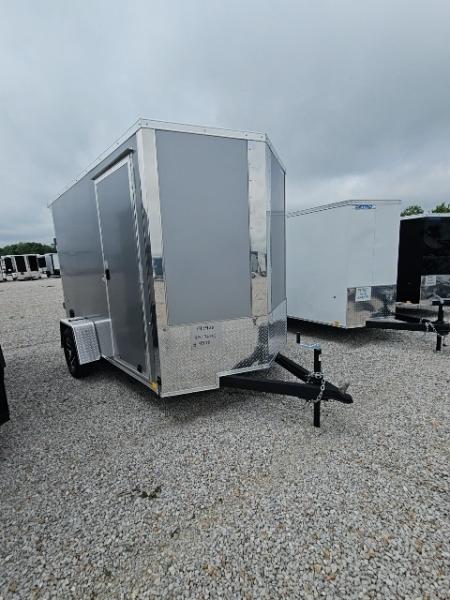 New 2026 Impact Trailers 6 x 10 3K Quake Ramp Door Flat Top V-Nose