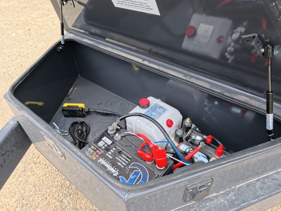 New 2026 Norstar 72x12 DCB Dump Trailer, 2)5200 lb. Axles, 2) Elec. Brakes, TH-516 Scissor Hoist, Slide-In Ramps