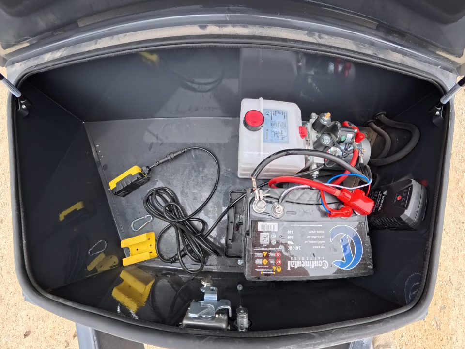 New 2026 Norstar 72x12 DCB Dump Trailer, 2)5200 lb. Axles, 2) Elec. Brakes, TH-516 Scissor Hoist, Slide-In Ramps