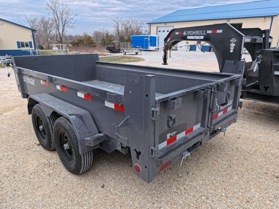 New 2026 Norstar 72x12 DCB Dump Trailer, 2)5200 lb. Axles, 2) Elec. Brakes, TH-516 Scissor Hoist, Slide-In Ramps
