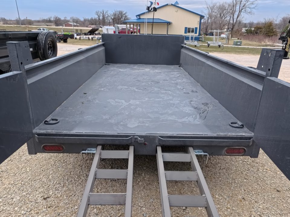 New 2026 Norstar 72x12 DCB Dump Trailer, 2)5200 lb. Axles, 2) Elec. Brakes, TH-516 Scissor Hoist, Slide-In Ramps