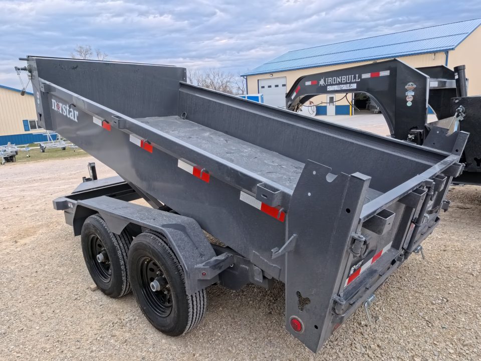 New 2026 Norstar 72x12 DCB Dump Trailer, 2)5200 lb. Axles, 2) Elec. Brakes, TH-516 Scissor Hoist, Slide-In Ramps