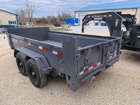 New 2026 Norstar 72x12 DCB Dump Trailer, 2)5200 lb. Axles, 2) Elec. Brakes, TH-516 Scissor Hoist, Slide-In Ramps