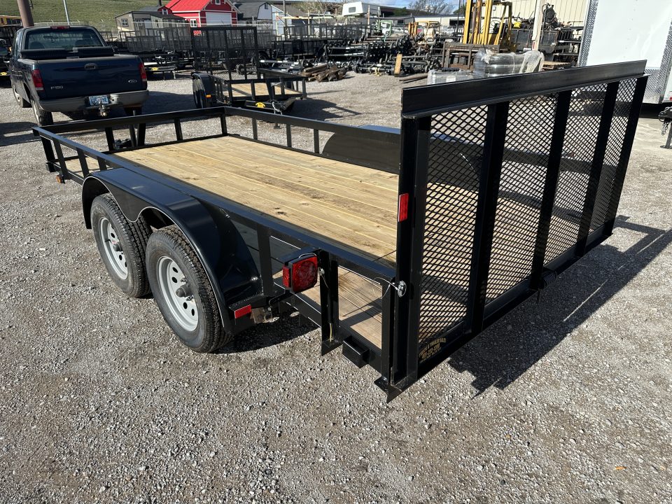 New 2026 Road Boss 77"x14' Tandem Axle Bumper Pull w/ Dove tail & 3' Gate Utility Trailer