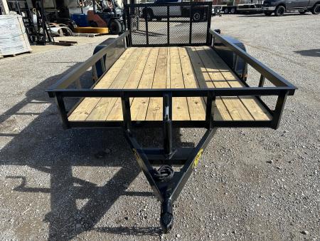 New 2026 Road Boss 77"x14' Tandem Axle Bumper Pull w/ Dove tail & 3' Gate Utility Trailer