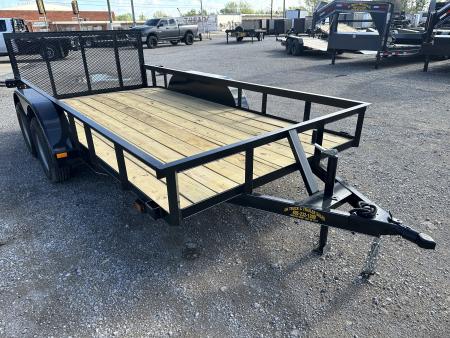 New 2026 Road Boss 77"x14' Tandem Axle Bumper Pull w/ Dove tail & 3' Gate Utility Trailer