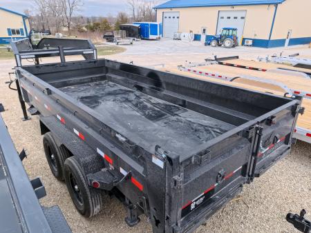 New 2026 Iron Bull 83 x 16 DTG Dump Trailer - Black with 2)7K Straight Axles, 2) Electric Brakes, Aluminum Slide-In Ramps, 24" 10 Gauge Dump Sides, 10 Ply Tires