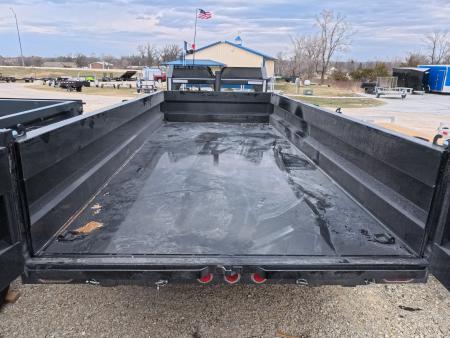 New 2026 Iron Bull 83 x 16 DTG Dump Trailer - Black with 2)7K Straight Axles, 2) Electric Brakes, Aluminum Slide-In Ramps, 24" 10 Gauge Dump Sides, 10 Ply Tires