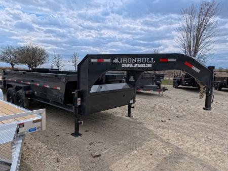 New 2026 Iron Bull 83 x 16 DTG Dump Trailer - Black with 2)7K Straight Axles, 2) Electric Brakes, Aluminum Slide-In Ramps, 24" 10 Gauge Dump Sides, 10 Ply Tires