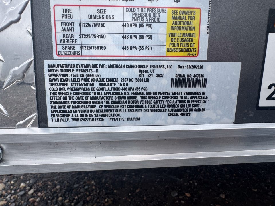 New 2026 Haulmark 8.5x24' Passport Cargo / Enclosed Trailer