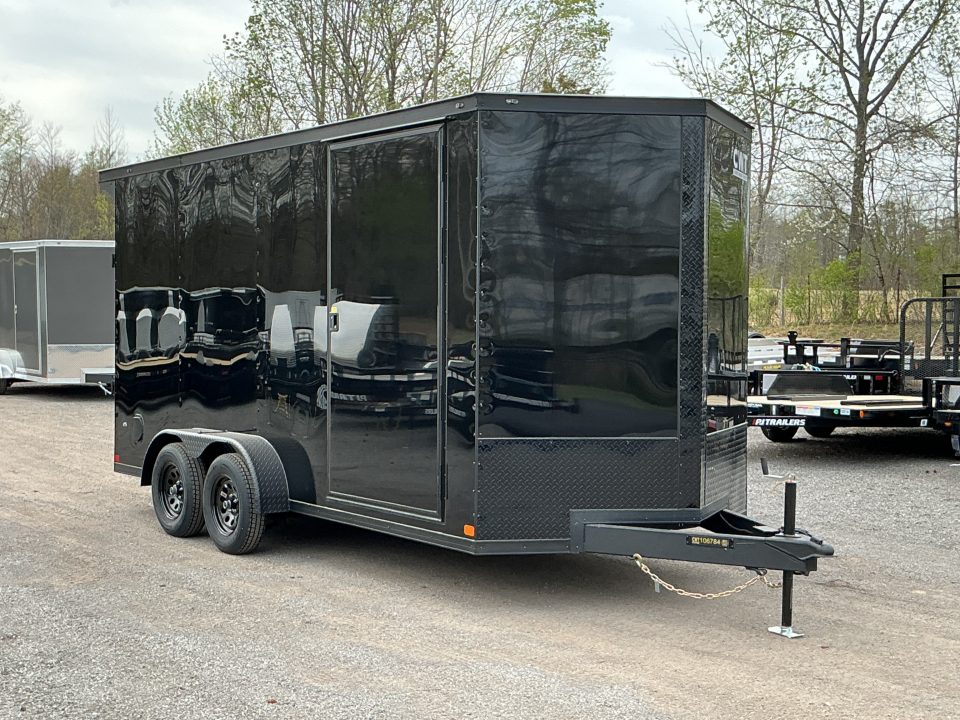 New 2026 Covered Wagon Trailers 7' X 16' X 7'6" w. UTV Escape Door Cargo / Enclosed Trailer