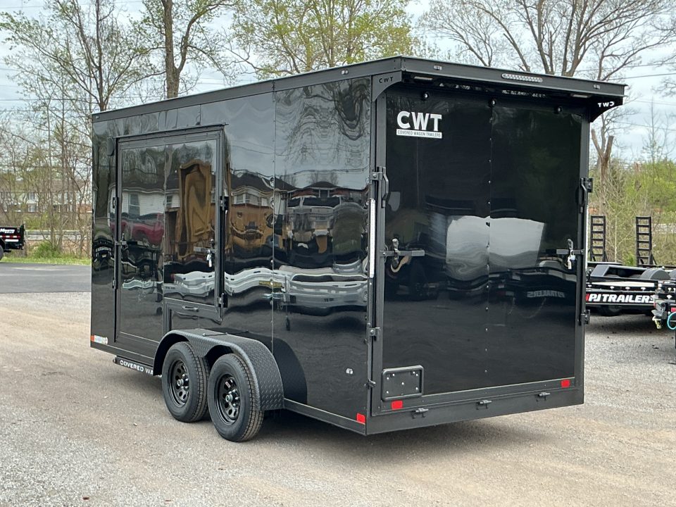 New 2026 Covered Wagon Trailers 7' X 16' X 7'6" w. UTV Escape Door Cargo / Enclosed Trailer