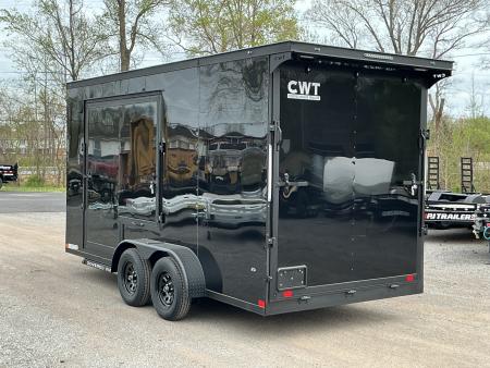 New 2026 Covered Wagon Trailers 7' X 16' X 7'6" w. UTV Escape Door Cargo / Enclosed Trailer