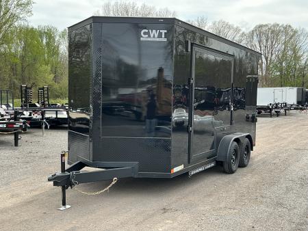 New 2026 Covered Wagon Trailers 7' X 16' X 7'6" w. UTV Escape Door Cargo / Enclosed Trailer