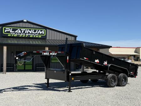 New 2026 Trail Maxx 83X16X2 GOOSENECK TELESCOPIC W/14 PLYS 14K GVWR Dump Trailer