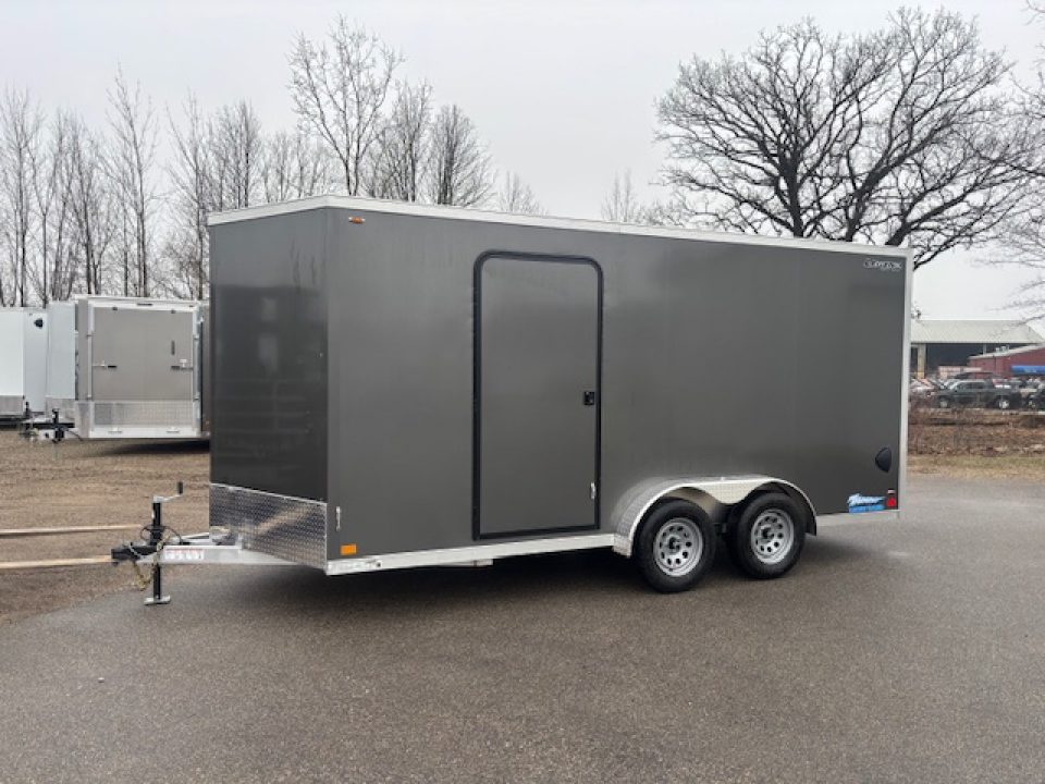 New 2026 Legend Trailers 7.5x18 Enclosed Trailer V-Nose Ramp Door