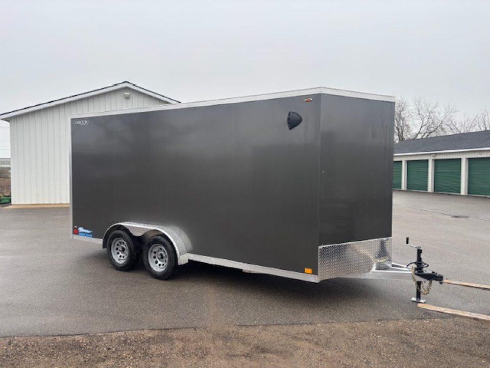 New 2026 Legend Trailers 7.5x18 Enclosed Trailer V-Nose Ramp Door