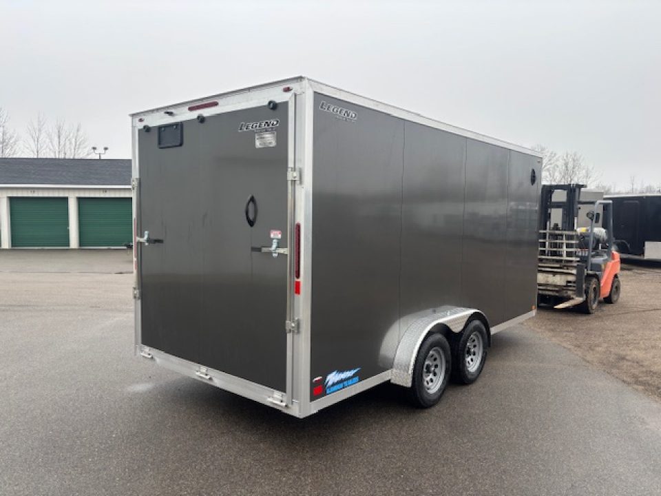 New 2026 Legend Trailers 7.5x18 Enclosed Trailer V-Nose Ramp Door