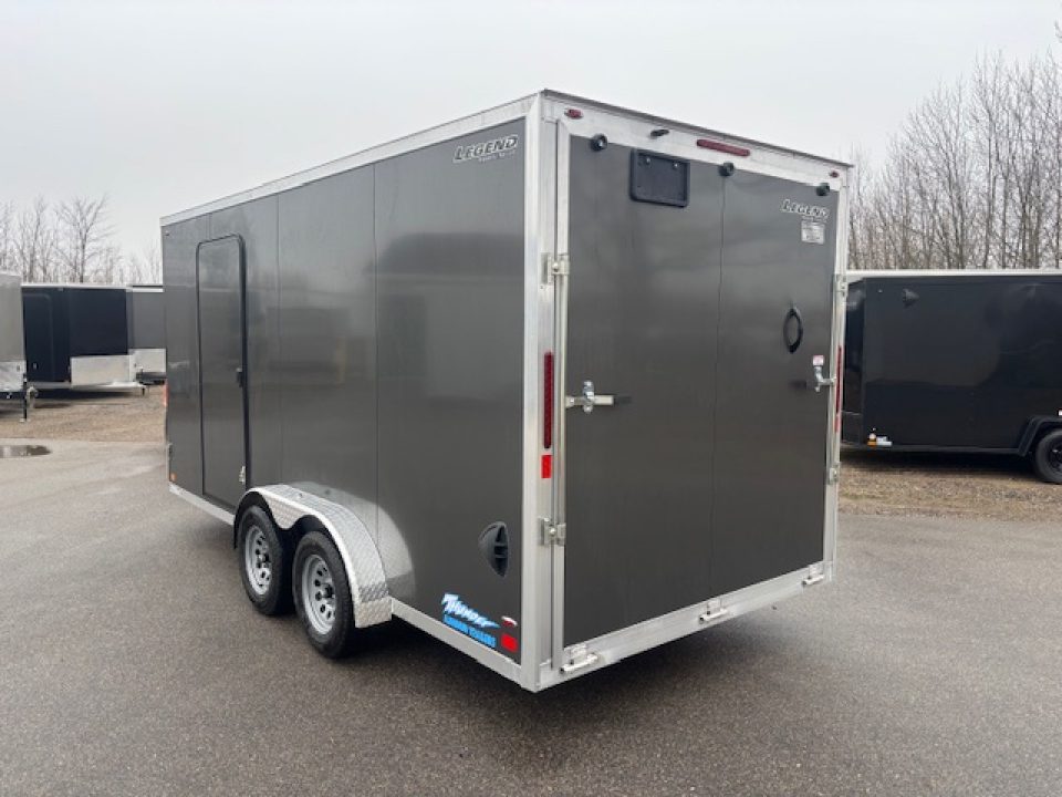 New 2026 Legend Trailers 7.5x18 Enclosed Trailer V-Nose Ramp Door