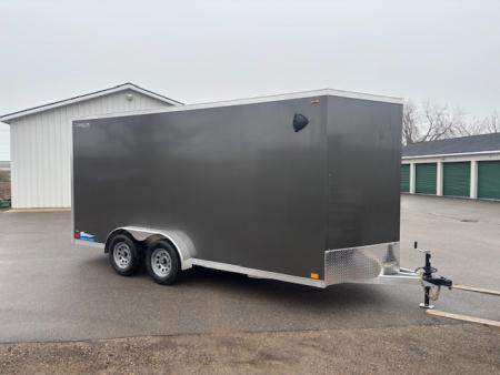 New 2026 Legend Trailers 7.5x18 Enclosed Trailer V-Nose Ramp Door