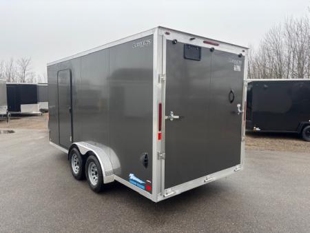 New 2026 Legend Trailers 7.5x18 Enclosed Trailer V-Nose Ramp Door