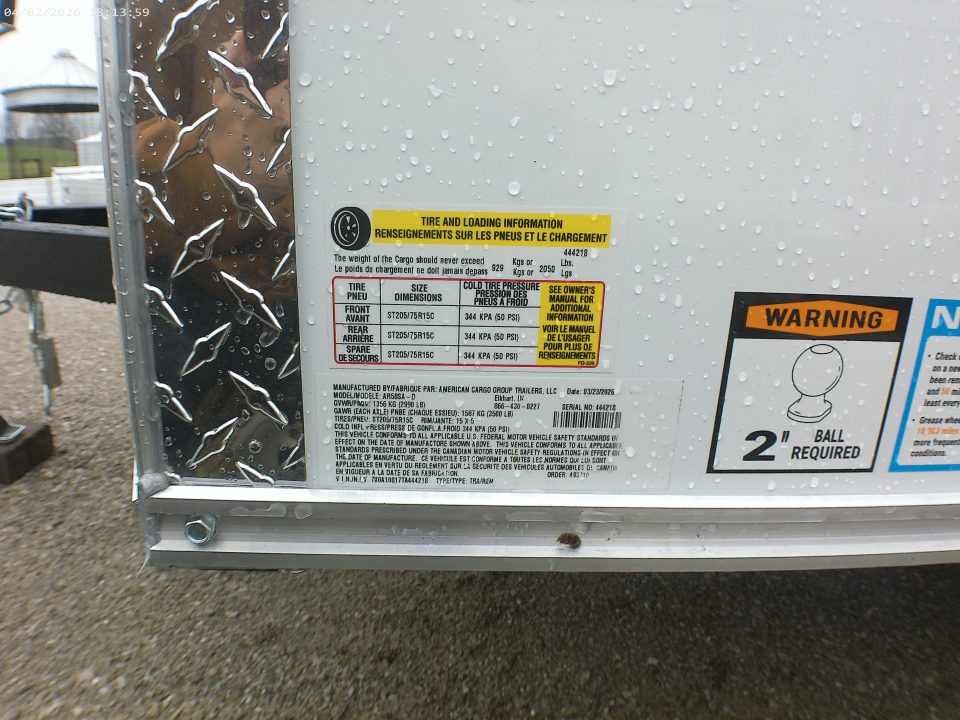 New 2026 American Hauler Arrow 5x8 Deluxe Cargo / Enclosed Trailer
