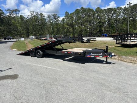 New 2026 Diamond C DET208 Flatbed Trailer Tilt Trailer, 8K Axles, Hydraulic Jack