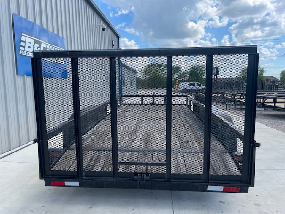 Used 2021 SEVERE BRAND 83X16 ANGLE TOP UTILITY W/4' GATE, 2' DOVE (2) 3500lb AXLES