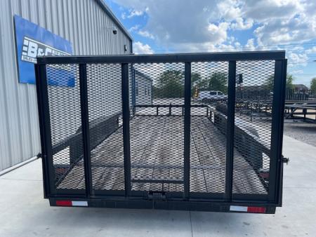 Used 2021 SEVERE BRAND 83X16 ANGLE TOP UTILITY W/4' GATE, 2' DOVE (2) 3500lb AXLES