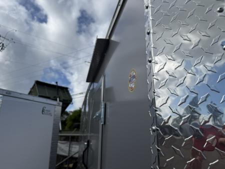 New 2026 Cargo Craft 6 X 12 Enclosed Silver Trailer with Side Door Drip Edge