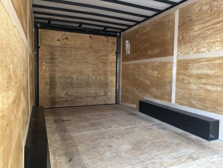 Used 2025 Homesteader Trailer 8 FT 6 IN X 20 FT ENCLOSED CAR HAULER 6 FT 6 IN INTERIOR RAMP DOOR WITH BLACK OUT TRIM