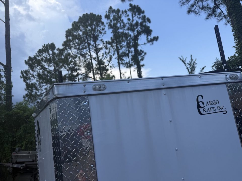 New 2026 Cargo Craft 6 X 12 Enclosed White Trailer with Side Door Drip Edge & Ladder Rack Cargo / Enclosed Trailer