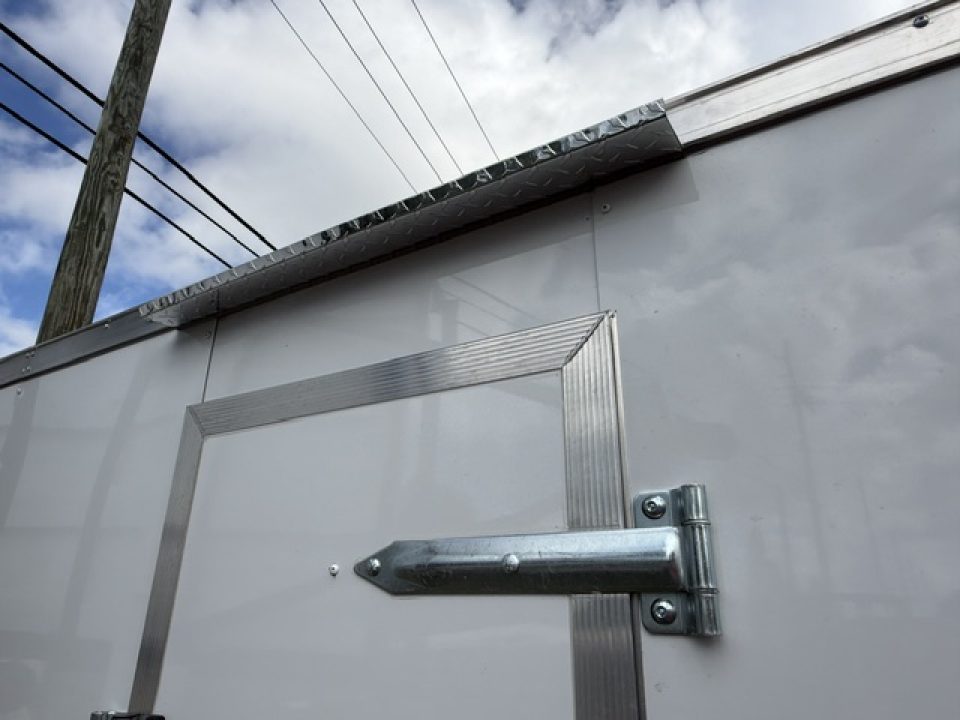 New 6 X 14 Enclosed White Trailer with Side Door Drip Edge
