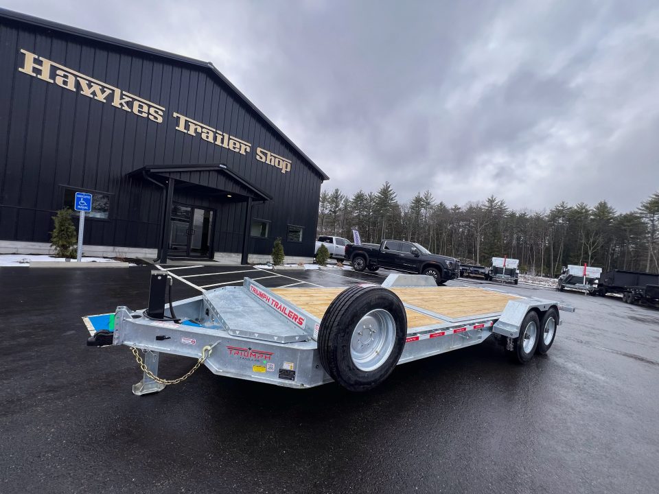 New 2026 Triumph galvanized 7x22 (16+6) Gravity Tilt w/ Stationary Deck/ Hydro Jack - 16k GVW