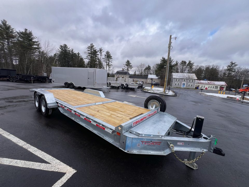 New 2026 Triumph galvanized 7x22 (16+6) Gravity Tilt w/ Stationary Deck/ Hydro Jack - 16k GVW
