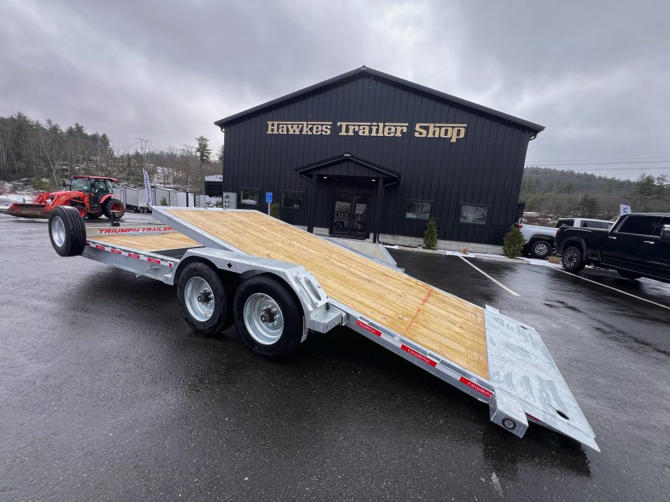 New 2026 Triumph galvanized 7x22 (16+6) Gravity Tilt w/ Stationary Deck/ Hydro Jack - 16k GVW