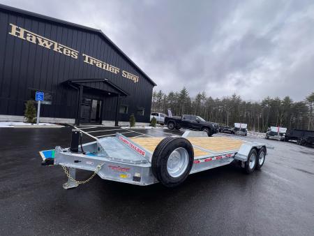 New 2026 Triumph galvanized 7x22 (16+6) Gravity Tilt w/ Stationary Deck/ Hydro Jack - 16k GVW
