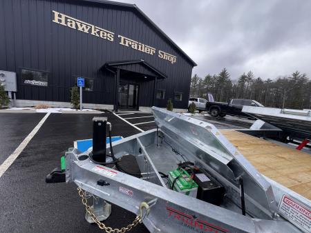 New 2026 Triumph galvanized 7x22 (16+6) Gravity Tilt w/ Stationary Deck/ Hydro Jack - 16k GVW