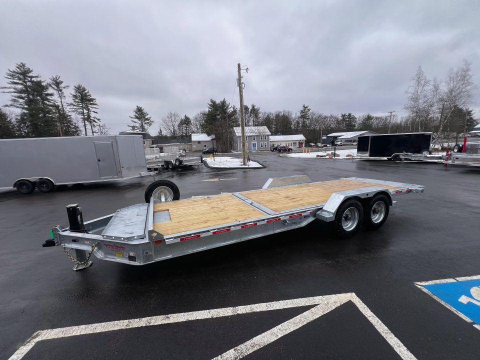 New 2026 Triumph galvanized 7x22 (16+6) Gravity Tilt w/ Stationary Deck/ Hydro Jack - 16k GVW