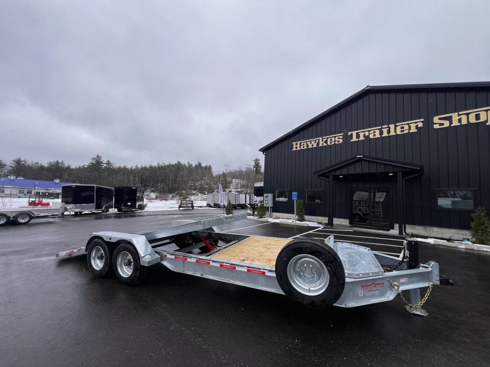 New 2026 Triumph galvanized 7x22 (16+6) Gravity Tilt w/ Stationary Deck/ Hydro Jack - 16k GVW