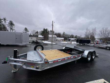 New 2026 Triumph galvanized 7x22 (16+6) Gravity Tilt w/ Stationary Deck/ Hydro Jack - 16k GVW