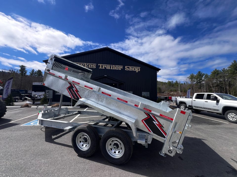 New 2026 Triumph 7x14 Dump Trailer- Galvanized/ 8" I beam/ Spreader Gate/ Tarp kit-Ramps - 14,000GVW