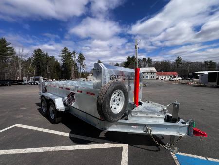 New 2026 Triumph 7x14 Dump Trailer- Galvanized/ 8" I beam/ Spreader Gate/ Tarp kit-Ramps - 14,000GVW