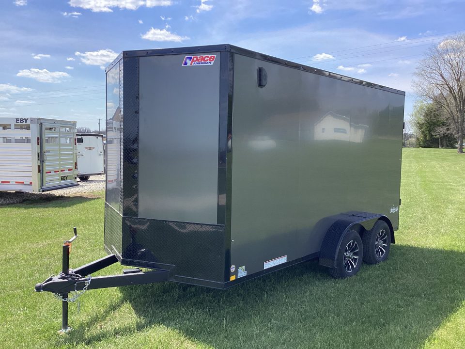 New 2026 Pace American 7x14 Outback Flat Top V-Nose, 7K Cargo / Enclosed Trailer
